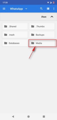 Медиафайлы ватсап на Андроид 9